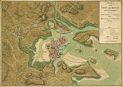 Карта осады 1776 года