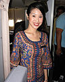 Female flight attendant, wearing kebaya uniform