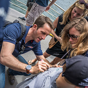 Sir Ben Ainslie with fans in 2014 Sir Charles Benedict Ainslie with fans in 2014.jpg