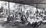 Esclavos comprados recientemente en Brasil de camino a las haciendas de los terratenientes que los compraron c.  1830