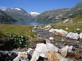 English: retaining lake Kölnbrein with mountain Ankogel in the background Deutsch: Speicher Kölnbrein mit Ankogel im Hintergrund