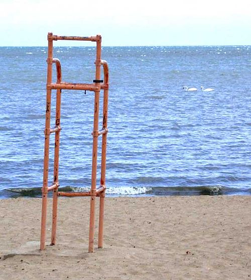 A public beach in St. Clair Shores