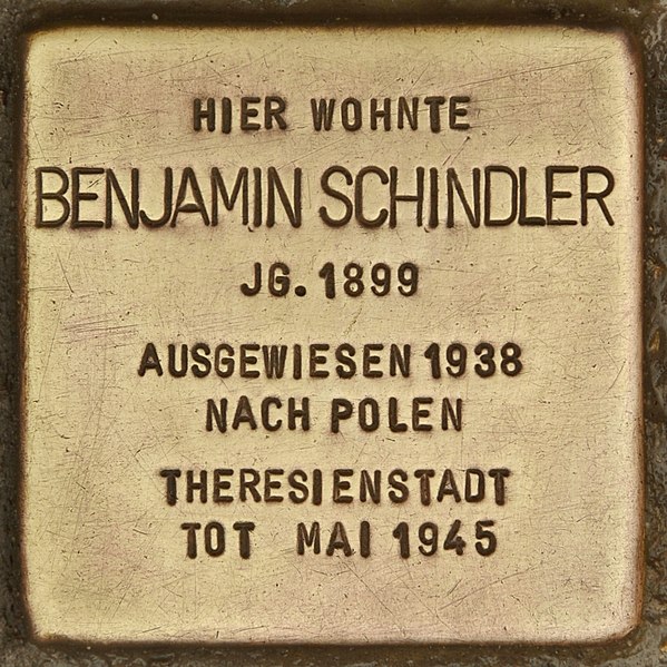 File:Stolperstein für Benjamin Schindler (Cottbus).jpg