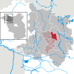 Läget för kommunen Storbeck-Frankendorf i Landkreis Ostprignitz-Ruppin