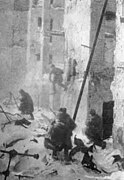 Kamp fra hus til hus inne i Stalingrad.