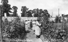 Studley College students in 1910 Studley College 1910 garden students.png