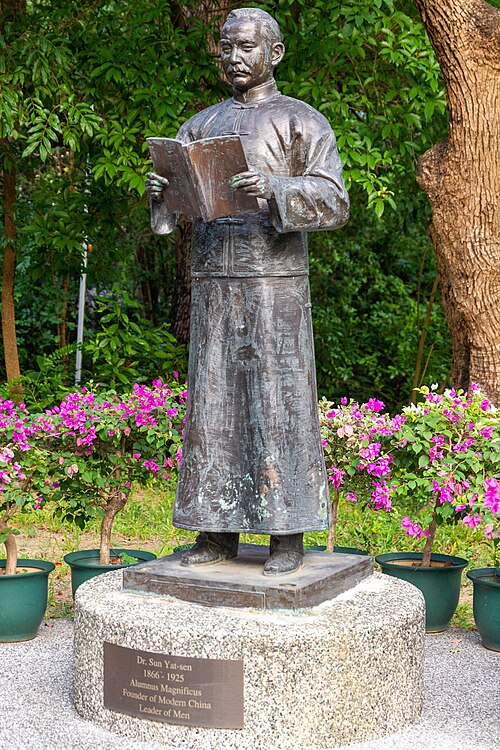 Statue of Sun Yat-sen on campus, unveiled in 2011