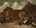 Fruit and vegetable market, Holland by Sybrand van Beest 1652