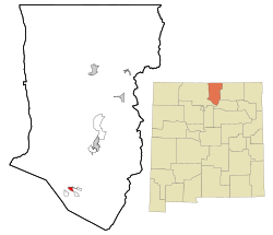 Taos County New Mexico Incorporated and Unincorporated areas Rio Lucio Highlighted.svg