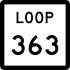 Markierung der State Highway Loop 363