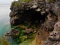 * Nomination The Grotto, in Bruce Peninsula national park --GoginkLobabi 06:38, 22 June 2017 (UTC) * Decline Lack of detail by excessive noise reduction, not a QI for me. --Basotxerri 09:02, 24 June 2017 (UTC)