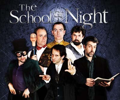 Image: The School of Night logo plus seven fraters