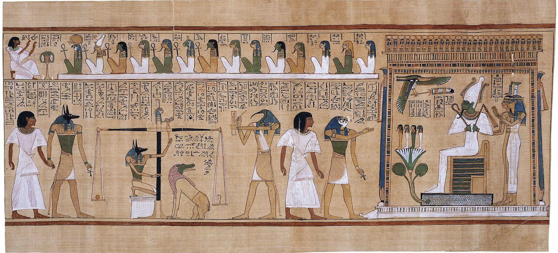 papiro de Hunefer 1920px-The_judgement_of_the_dead_in_the_presence_of_Osiris
