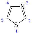 Skeletal formula with numbers