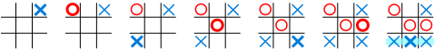 طريقة اللعبه ازاى يفوز اكس "X" على شكل أو "O".