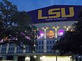 Tiger Stadium back of north scoreboard close-up at LSU in Baton Rouge, LA at night.jpg