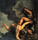 "Kain ja Aabel." Tiziani maal.