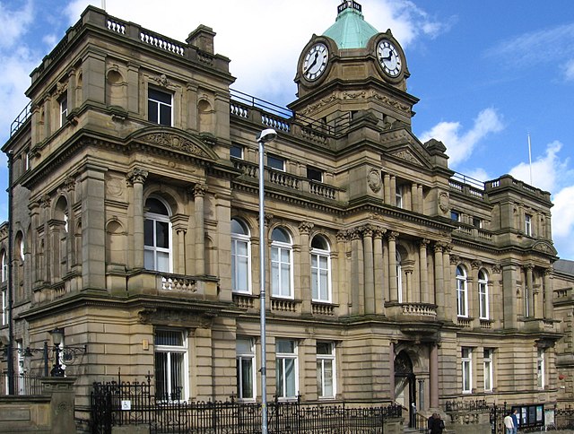 Burnley Town Hall on Manchester Road