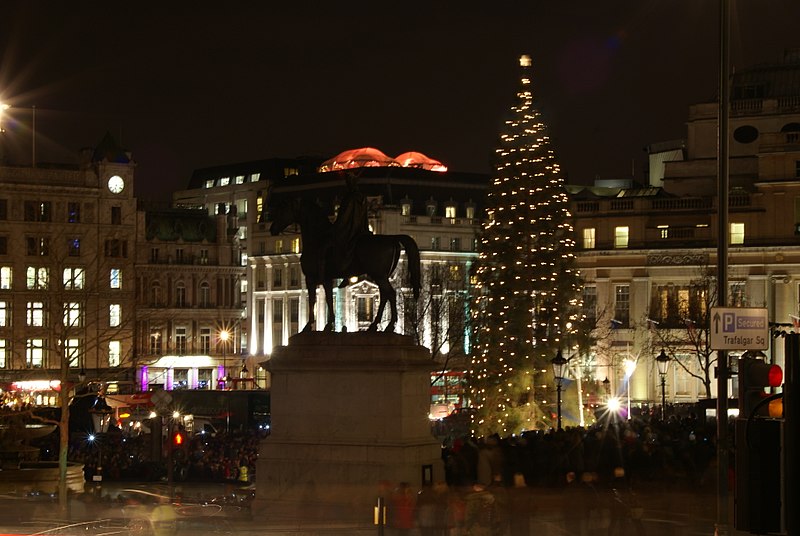 File:Trafalgar Square Christmas Tree 2009 - the first picture^ - geograph.org.uk - 1604934.jpg