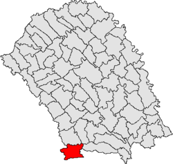 Location of Tudora, Botoșani