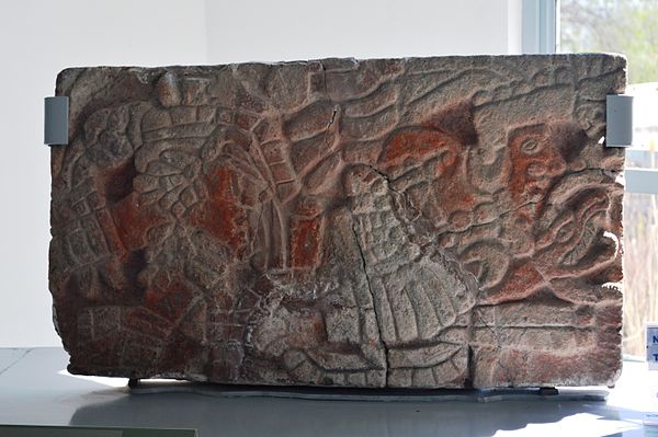 Image of Toltec ruler in relief from the Tula archeological site