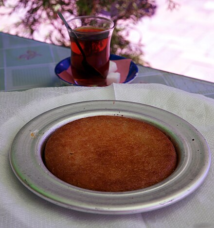 Turkish künefe and Turkish tea
