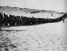 Ottoman prisoners on the road to El Arish from Rafa Turkish prisoners on the road to El Arish from Rafa in 1917.jpg