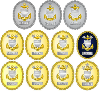 U.S. Coast Guard Command Senior Enlisted Leader Identification Badges USCG CPO Identification Badges.png