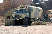 GAZ-66 jako ukrajinská ambulance v Iráku
