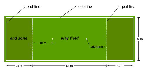 Diagram of an Ultimate pitch.