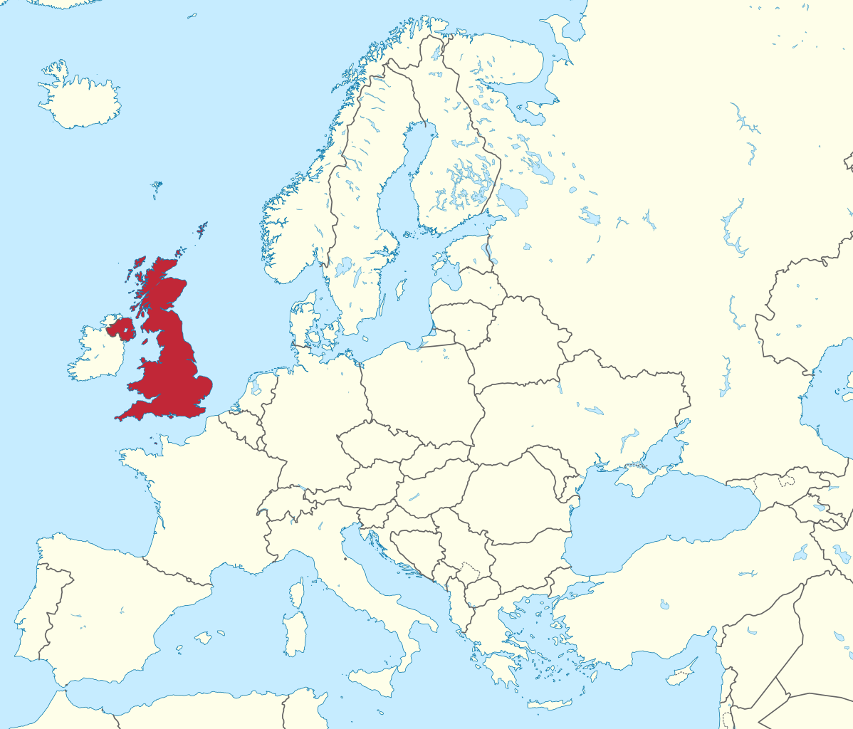 Map Uk Europe 1198px United Kingdom in Europe ( rivers mini map)