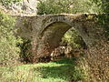 Arched bridge next to the village