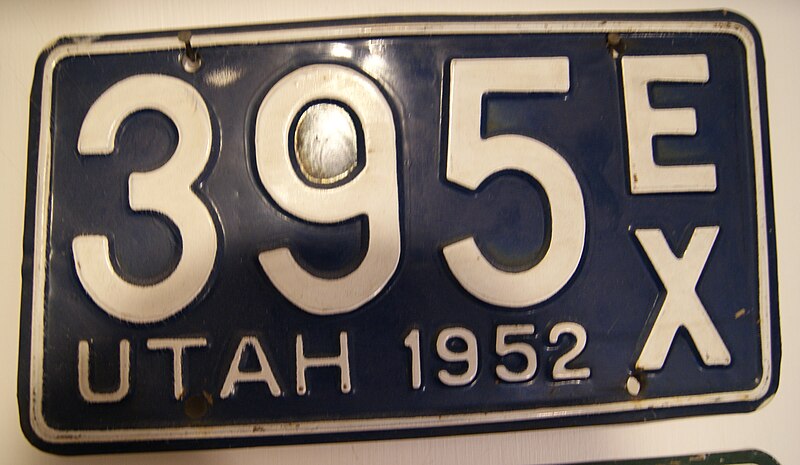 File:Utah 1952 license plate.jpg