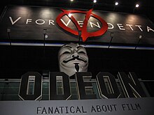 V for Vendetta playing at Odeon Leicester Square, London, March 2006