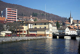 Vallorbe Place in Vaud, Switzerland