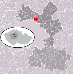 Veleň - Carte