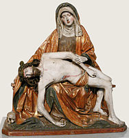 Švabski poslikani les Pietà, c. 1500