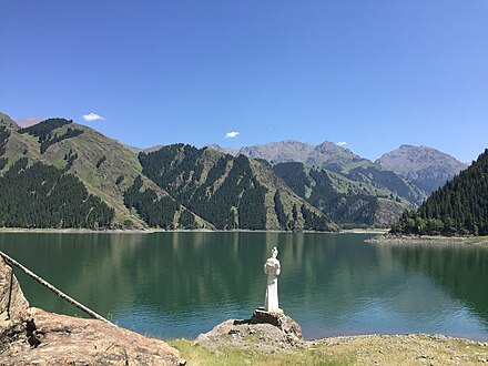 View of the lake from the Fairy statue, July 2018