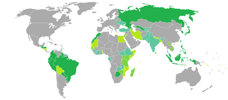 map of united states and dominican republic Visa Requirements For Dominican Republic Citizens Wikipedia map of united states and dominican republic