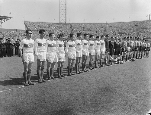 Turkey against Netherlands in 1958