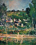 Vue d'Auvers-sur-Oise - La Barrière, par Paul Cézanne, Yorck.jpg