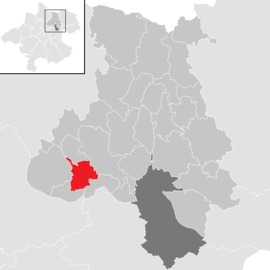 Poloha obce Walding v okrese Urfahr-okolie (klikacia mapa)