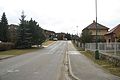 Čeština: Západní pohled na ulici U Obůrky v Třebíči, okr. Třebíč. English: West view of U Obůrky street in Třebíč, Třebíč District.