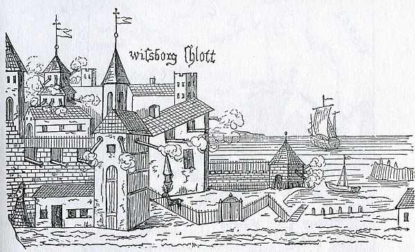Wisborg Castle in an early 17th-century drawing