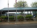 Signs for both Amtrak and Virginia Railway Express