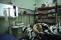 Wounded ISOF soldier in West Erbil hospital. Erbil Governorate, Iraqi Kurdistan, Iraq, Western Asia. 27 November, 2016.