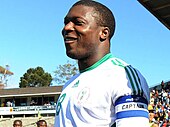 Yakubu as captain of Nigeria in 2008 YakubuNigeria 1182582.jpg