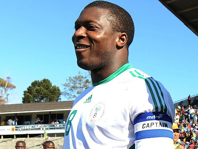 Yakubu as captain of Nigeria in 2008