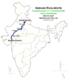 Yoga Express (Ahmedabad - Haridwar) route map