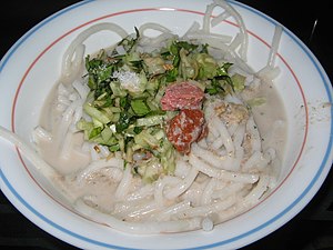 Laksa Terengganu kuah mentah.